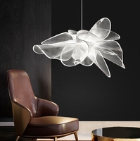 Plafonnier LED en forme de pétale pour salon, chambre principale, design d'intérieur moderne