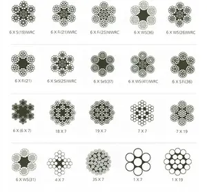 Cuerda de alambre de acero inoxidable 316, 7x7, 304