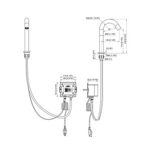 Tidjuin robinet à main froide et chaude, robinet à capteur gonflable automatique grue monté sur le pont robinet de lavabo de salle de bain - Product Image 4