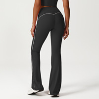 Pantalon de yoga décontracté à jambes larges pour femmes pour la course à pied et l'entraînement de danse Leggings de fitness longs