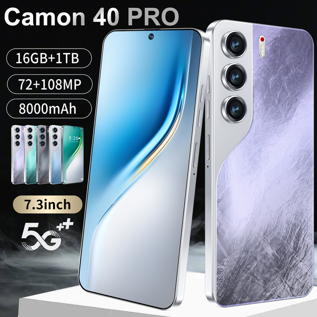 Unlocked Android Camon 40 Pro 5G Capable 72MP+108MP Cameras Massive 8000mAh Battery