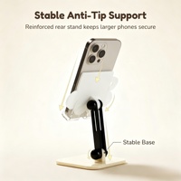 Nouveauté : support de téléphone et tablette flexible en acrylique à thème chat, imperméable, multi-angles, réglable, pliable, portable, pour bureau