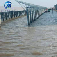 Système solaire Pv d'aquaculture étanche résistant aux vagues Structure photovoltaïque système de montage de panneau solaire de pêche pour étang à poissons