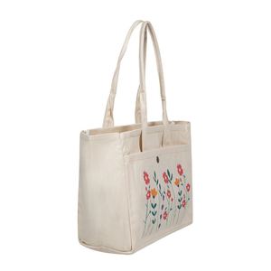 Bolsa de Mano de Lona de Algodón Impresa a Color Personalizable, Asa Suave, de Alta Gama, Ecológica, Estilo Abierto, para Compras - Product Image 6