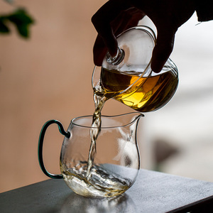 Gaiwan Thickened Glass Covered <b>Teacup</b> Heat Resistant Transparent Horseshoe Shape Single Use For Green Tea - Product Image 3