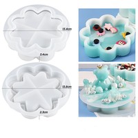 Moule en silicone pour boîte de rangement multicouche en résine DIY, motif fleur à huit pétales, pour pot de rangement