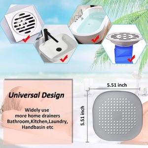 Hot Sale Bathroom Sink Drain Strainers Hair Catcher Shower Drain Covers Protector Flexible Multiple Colors for Bathroom - Product Image 2