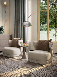 Sofá de lujo ligero y posmoderno, sala de estar, muebles de gama alta, minimalista - Product Image 4