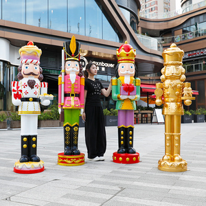 유리 섬유 강화 플라스틱 만화 영국 군인 호두 까기 인형 조각 호두 군인 큰 장식품 - Product Image 4