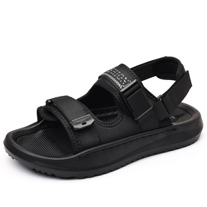 Sandalias Planas con Punta Abierta, Parte Superior Textil, Suela de EVA Antideslizante, Sandalias Casuales de Verano con Cierre de Velcro para Hombre - Product Image 5