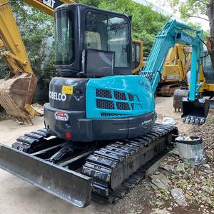 Machine d'excavateur d'occasion mini excavateur d'occasion kobelco SK55 mini excavateur 5 tonnes hydraulique sur chenilles d'occasion - Product Image 1