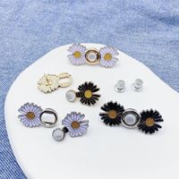 Kancing Logam Daisy Alloy untuk Celana, Pengait Pinggang, Pengontrol Pinggang, Tanpa Paku, Tanpa Jahitan, Dapat Dilepas, Dapat Disesuaikan, Ukuran Besar Kecil