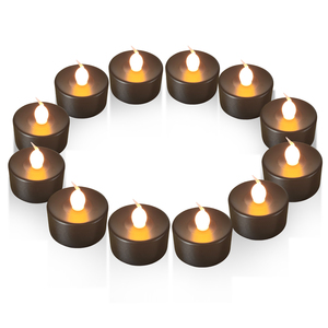 12-Pack hẹn giờ <span class=keywords><strong>LED</strong></span> sạc tealight nến đèn độ bền lâu nhựa giáng sinh Đảng bầu không khí ánh sáng <span class=keywords><strong>LED</strong></span> nến ánh sáng - Product Image 3
