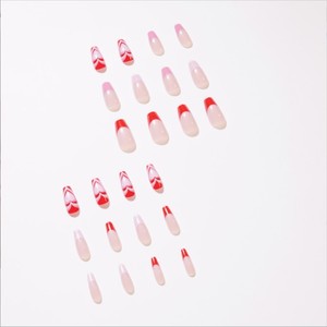 OEM nuevo diseño <span class=keywords><strong>de</strong></span> corazón rojo 3D prensa <span class=keywords><strong>de</strong></span> ataúd largo en <span class=keywords><strong>uñas</strong></span> postizas cubierta completa Ins Ballerina <span class=keywords><strong>uñas</strong></span> artificiales Abs completo <span class=keywords><strong>San</strong></span> <span class=keywords><strong>Valentín</strong></span> - Product Image 3