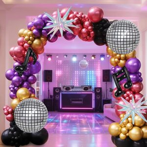 Kit <span class=keywords><strong>de</strong></span> Arco <span class=keywords><strong>de</strong></span> Globos <span class=keywords><strong>de</strong></span> Discoteca Personalizado, Globos <span class=keywords><strong>de</strong></span> Látex con Bola <span class=keywords><strong>de</strong></span> Discoteca y Globos <span class=keywords><strong>de</strong></span> Aluminio con Notas Musicales para Decoración <span class=keywords><strong>de</strong></span> Fiestas Retro <span class=keywords><strong>de</strong></span> <span class=keywords><strong>los</strong></span> 80s y 90s - Product Image 4