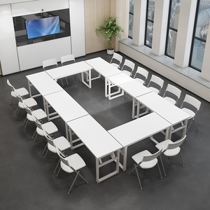 Wholesale Folding Office Conference Computer Study Working <strong>Desk</strong> <strong>Space</strong> <strong>Saving</strong> Strong Steel Frame Durable Folding Table - Product Image 3