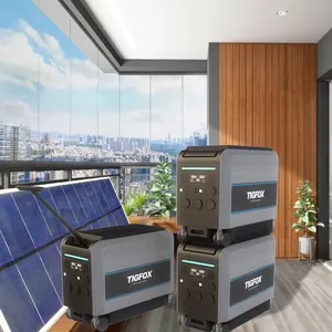 Inverter Lengkap Cerdas, Baterai Tenaga Surya Hibrida 24V 48V Sun-12k-sg04lp3-eu Off-Grid untuk Balkon Mobil Pv Carport