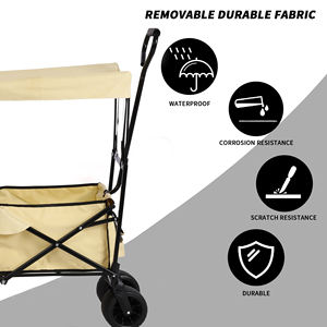 Chariot de camping tout-terrain remorque de camping extérieur pliable chariot de camping surdimensionné chariot de pique-nique - Product Image 4