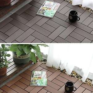 SHENGCHENG - Baldosas de Exterior Resistentes a la Intemperie de 30x30 cm, Baldosas de Madera y Plástico para Terraza, Baldosas de WPC Encajables para Patio - Product Image 4