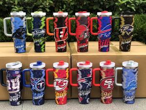Benutzer definierte 40 Unzen Edelstahl Seahawk Print Becher Seattle Football Team Tassen mit Griff - Product Image 6