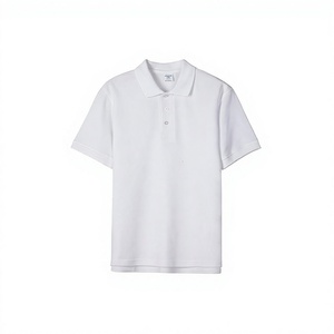 Polo en coton personnalisé pour homme, manches courtes, motif floral brodé sur le devant, coupe décontractée classique - Product Image 5