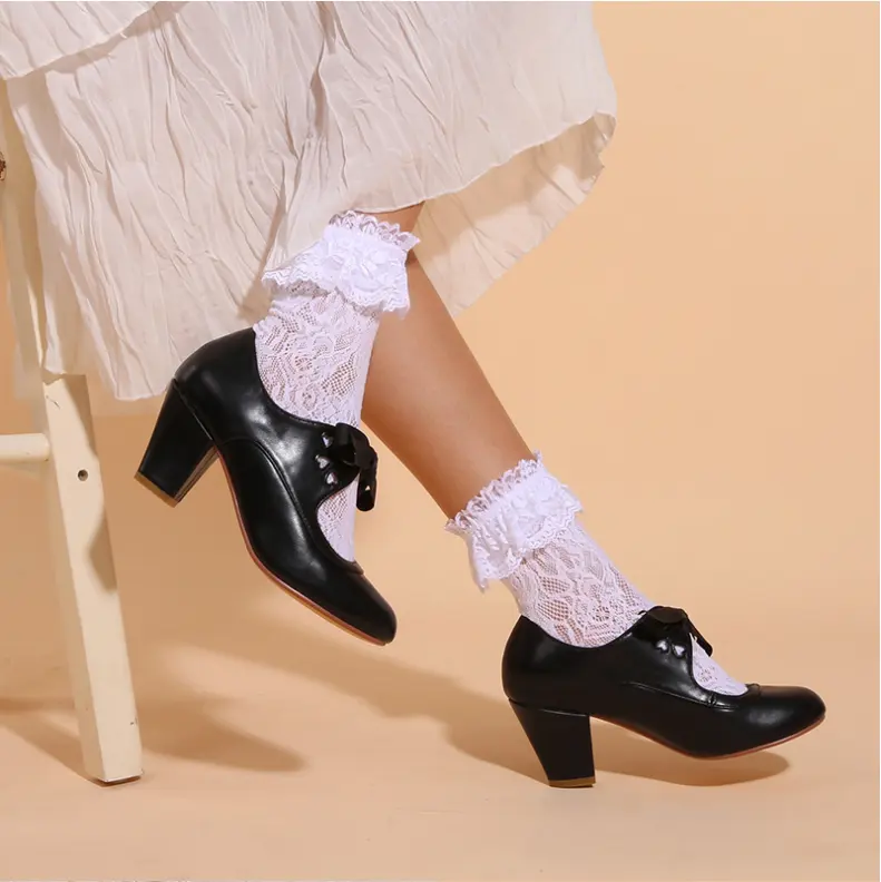 Escarpins Vintage à talons hauts pour femme, chaussures style rétro, Oxford, babies