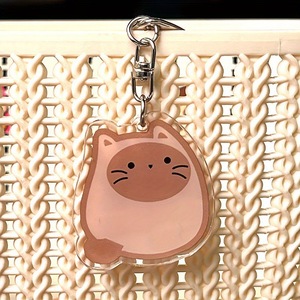 Porte-clés en acrylique, adorable chaton de dessin animé, poupée mignonne, joli petit porte-clés pour sac à dos d'étudiant, ornements amusants, pendentif - Product Image 4