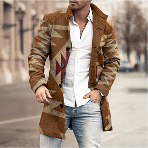 Herren Trenchcoats Winter 2025 Herren mantel Solid Stand Collar Slim Warm halten Langer Mantel - Product Image 3