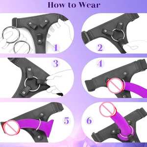 Verstellbarer Lesbian <span class=keywords><strong>Strap</strong></span>-on Dildo Gurt für Frauen, tragbare Hose für lesbischen Sex, Erwachsenenspielzeug, BDSM Leder Bondage - Product Image 5