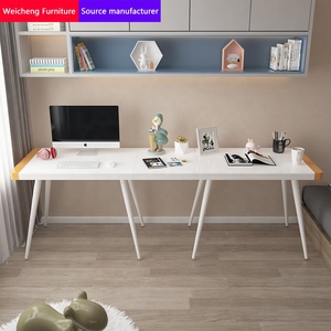 China factory mobili per ufficio semplice <span class=keywords><strong>scrivania</strong></span> per computer in vetro temperato una lunga <span class=keywords><strong>scrivania</strong></span> da studio a doppio carattere - Product Image 6