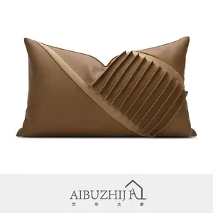 AIBUZHIJIA-funda de almohada de lujo con pliegues de órgano moderno francés, para sofá y sala de estar