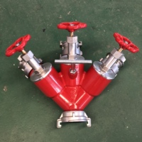 Pabrik JMFIRE Menyediakan Pembagi Air Tiga Arah Fleksibel Portabel dari Aluminium Alloy, Aksesoris Peralatan Pemadam Kebakaran untuk Petugas Pemadam Kebakaran