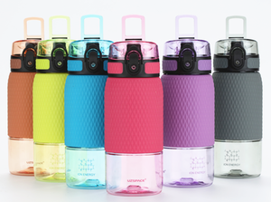 Commercio all'ingrosso di UZSPACE Mini fresco riciclabile chiaro Tritan Bpa libero Eco Friendly plastica bicchiere bottiglia di acqua per ragazze signore - Product Image 6
