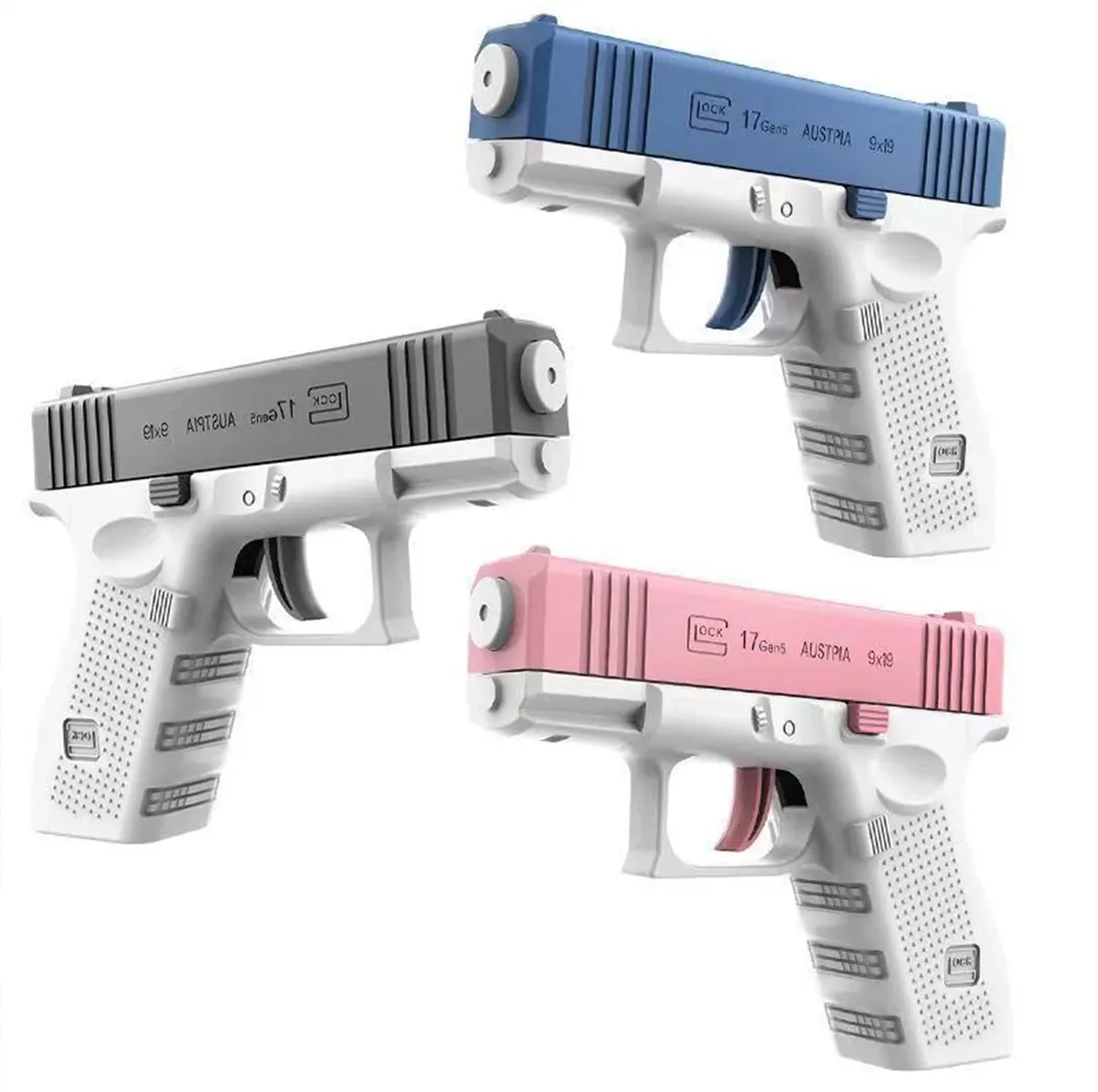 Glock mainan pistol air lintas batas pantai pistol air mainan luar ruangan musim panas mainan anak-anak pistol air dengan pengeluaran berkelanjutan manual