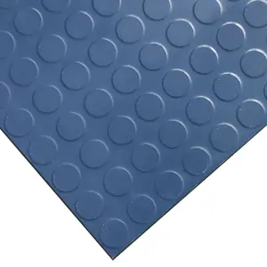 3 - 10mm Low odor Nickel pattern / coin-top rubber floor tile 500 x 500 600 x 600 1000 x 1000 for boat / airport / public area