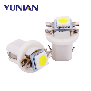 B8.5D Đồng Hồ Đo Ô Tô 5050 <span class=keywords><strong>T5</strong></span> 1smd B8.5 Đèn <span class=keywords><strong>LED</strong></span> Bảng Điều Khiển Bóng Đèn Bên Nêm Bảng Điều Khiển Đèn Chỉ Báo Bóng Đèn Bên Nêm Bảng Điều Khiển Màu Trắng - Product Image 1