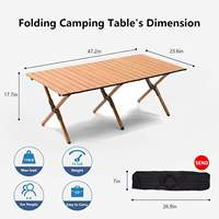 Équipement de camping moderne essentiel - Table pliante légère pour pique-nique et extérieur - Version exclusive transfrontalière