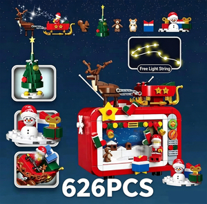 Ensemble de blocs de construction <span class=keywords><strong>LED</strong></span> rétro <span class=keywords><strong>TV</strong></span> de Noël 626 pièces, modèle de scène lumineuse pour les fêtes, jouet pour enfants, décoration festive pour la maison, cadeau en gros - Product Image 6