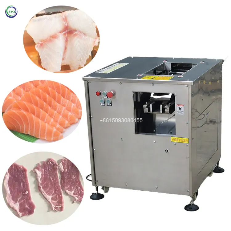 Fatiador de peixe fresco automático, equipamento de processamento