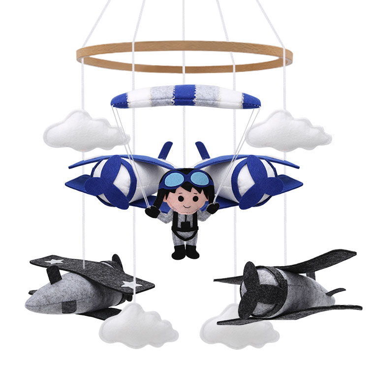 Мобиль детский войлочный для кроватки, прикроватный Колокольчик из войлока, игрушка для душа, подарок для детской комнаты