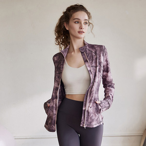 Sólido Reversible Plus Size Mujer Activewear Chaqueta de yoga antibacteriana - Product Image 3