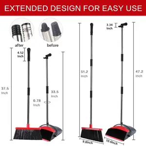 Broom And Dustpan Wholesale Dust Pan Broom Set With Upgrade Combo And Sturdiest Extendable Long Handle