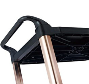 Strong PP <b>Plastic</b> Functional Service <b>Trolley</b> carts Hotel & Kitchen Cleaning Service <b>Trolley</b> Cart 3 Shelves Mobile with 4 Wheels - Product Image 6