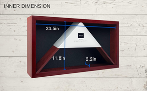 Lớn quân sự gỗ hộp bóng cho lá cờ quốc gia gỗ rắn cờ trường hợp cho 5 'x 9.5' chôn cất cờ khung với Huy Chương Chủ cờ hộp - Product Image 3