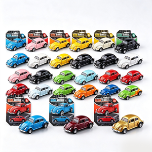 Modellino Auto d'Epoca in Metallo Pressofuso per Bambini, <span class=keywords><strong>Giocattolo</strong></span> a Retrocarica con Porte Apribili, Mini Veicolo Volkswagen Beetle, Regalo di Compleanno - Product Image 2