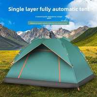 Tente de camping quatre saisons Oxford à montage rapide entièrement automatique avec assistance par ressorts, pour 3 personnes, monocouche, imperméable, pour utilisation en extérieur et en camping-car
