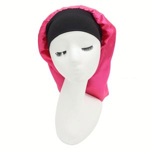 OEM ODM Soft Silky <b>Braid</b> Bonnets Design Your Own Logo Custom Long Satin Bonnet for Women Hair Care - Product Image 3