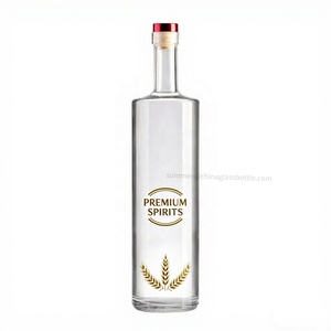 Rỗng Glass rượu Chai 700ml <span class=keywords><strong>750ml</strong></span> cao vuông hình cho Whisky Tequila <span class=keywords><strong>Vodka</strong></span> Gin với phù hợp với nút chai - Product Image 4