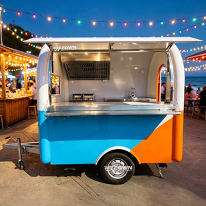 Chariot de restauration mobile sur mesure à faible consommation énergétique, design éco-responsable, remorque alimentaire pour la vente de snacks de rue et le service de traiteur - Product Image 1