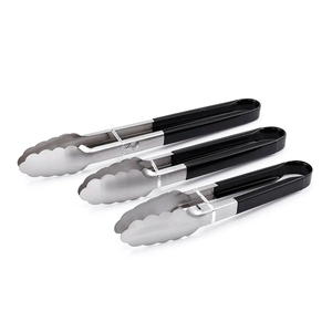 Ensemble de pinces de cuisine en acier inoxydable avec embouts en silicone pour ustensiles de cuisson antiadhésifs, pinces de barbecue élégantes et robustes - Product Image 5